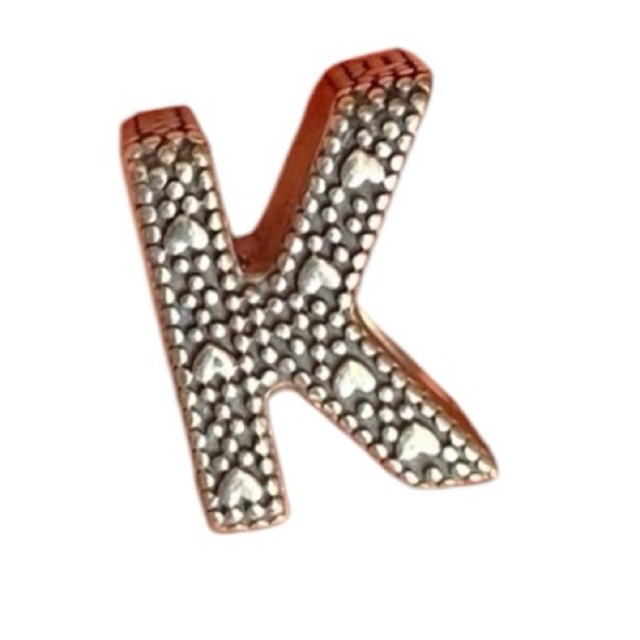 Authentic Pandora Letter K Charm for Bracelet or Necklace Silver 925 - Picture 5 of 12